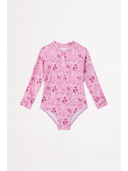 Seafolly Girls Silk Road Ruffle Back Paddlesuit