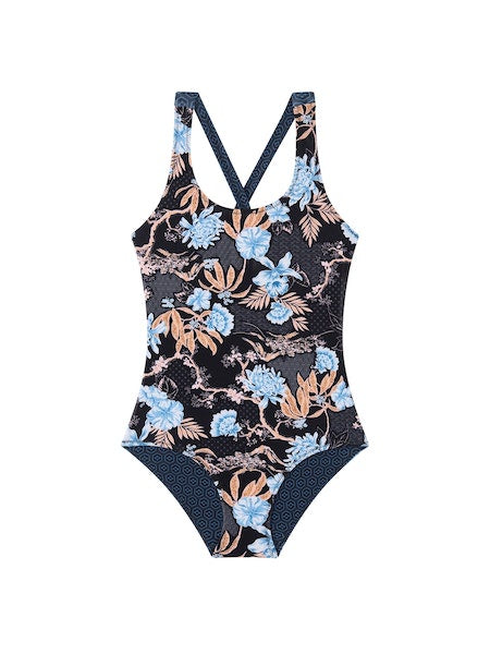 Seafolly Girls Midnight Blossom Reversible 1p