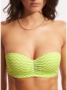 Seafolly Bustier Bandeau Celery