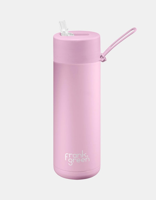 Frank Green 20oz Stainless Steel Ceramic Reusable Bottle with Straw Lilac