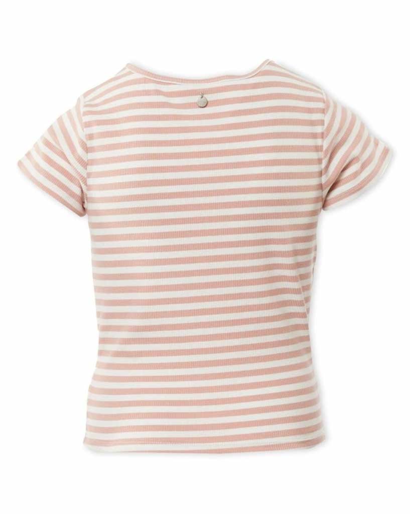 Eve Girl Twist Rib Tee Pink