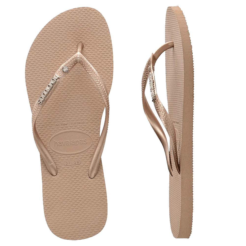 Havaianas Slim Metal Logo Crystal