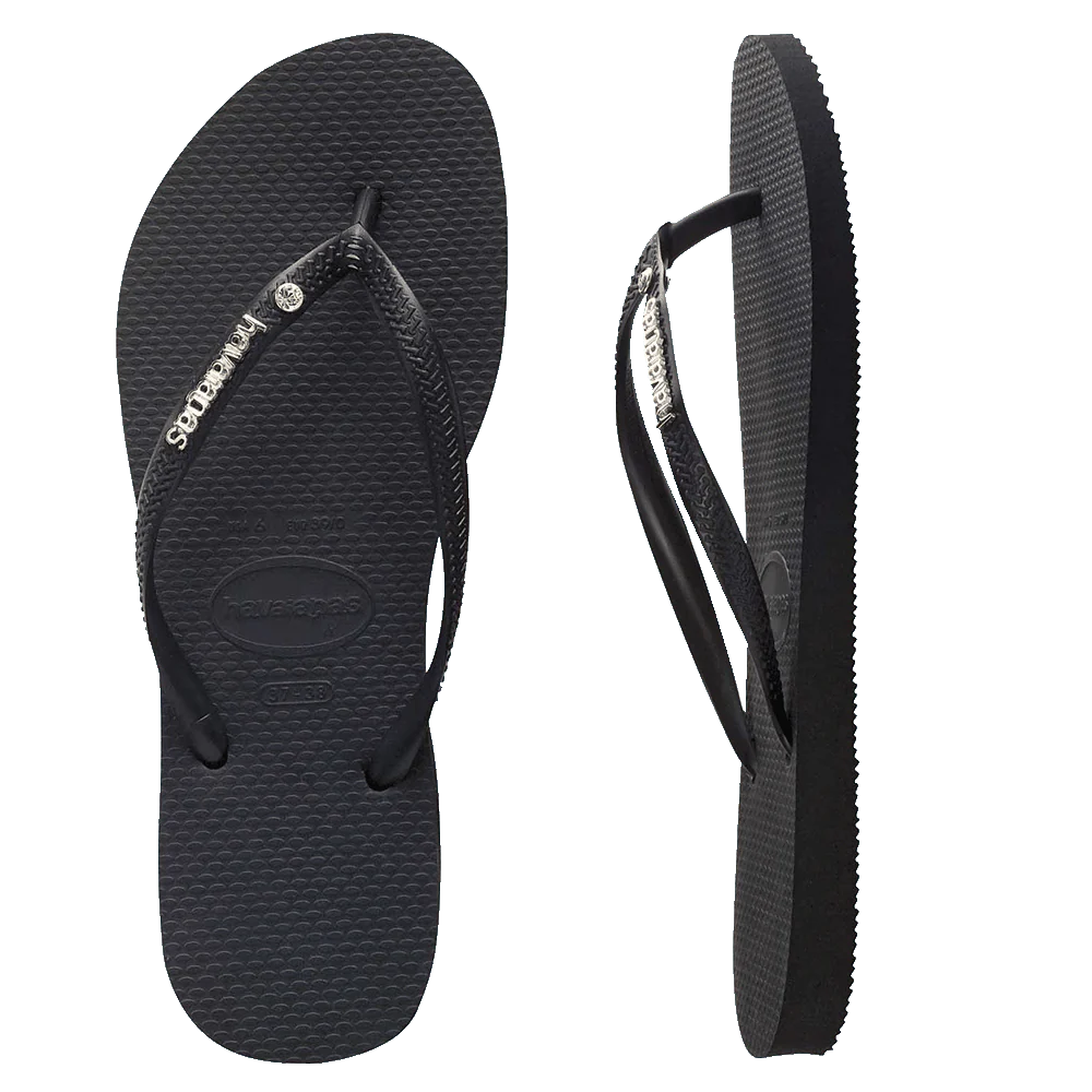 Havaianas Slim Metal Logo Crystal