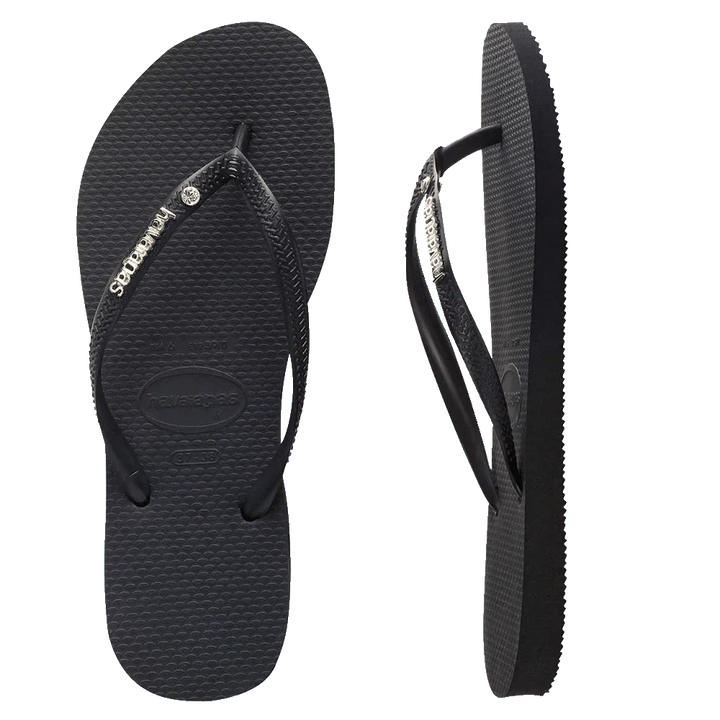Havaianas Slim Metal Logo Crystal