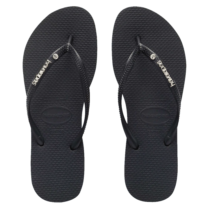 Havaianas Slim Metal Logo Crystal