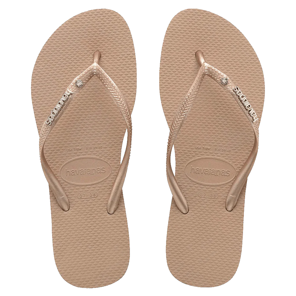 Havaianas Slim Metal Logo Crystal