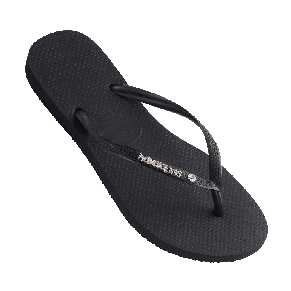 Havaianas Slim Metal Logo Crystal