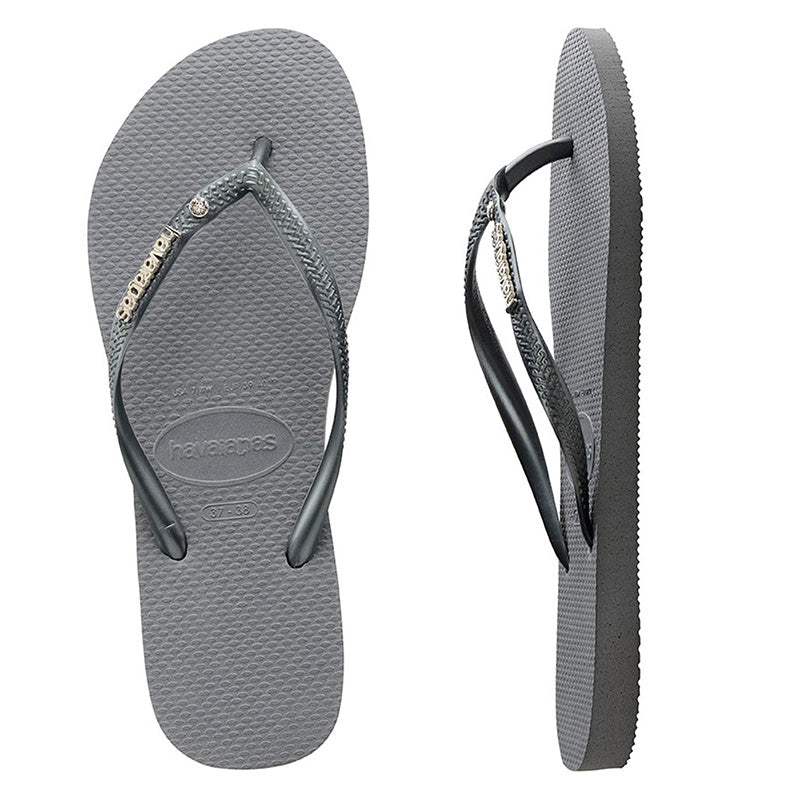 Havaianas Slim Metal Logo Crystal