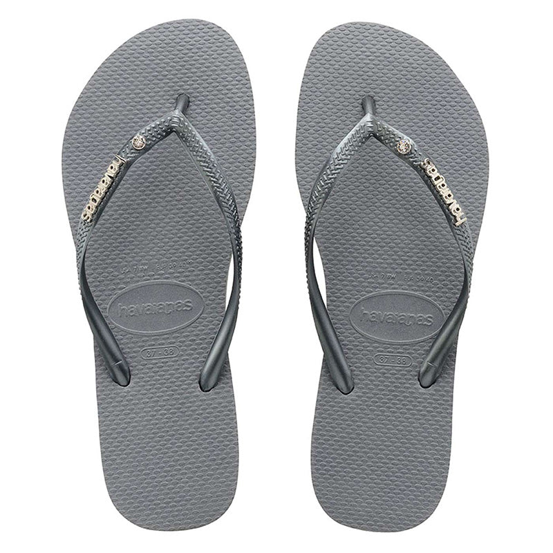 Havaianas Slim Metal Logo Crystal