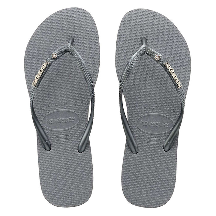 Havaianas Slim Metal Logo Crystal