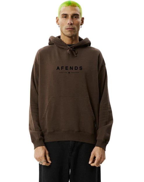 Afends Thrown Out Recycled Pull On Hood Coffee