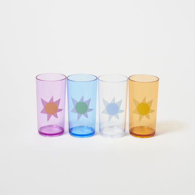 Sunny Life Poolside Tall Tumbler Utopia Multi Set of 4