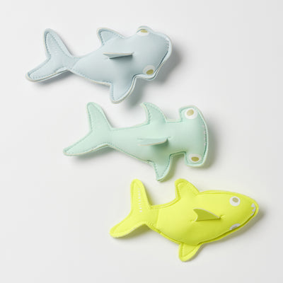 Sunny Life Salty the Shark Dive Buddies Aqua Neon Yellow Set of 3