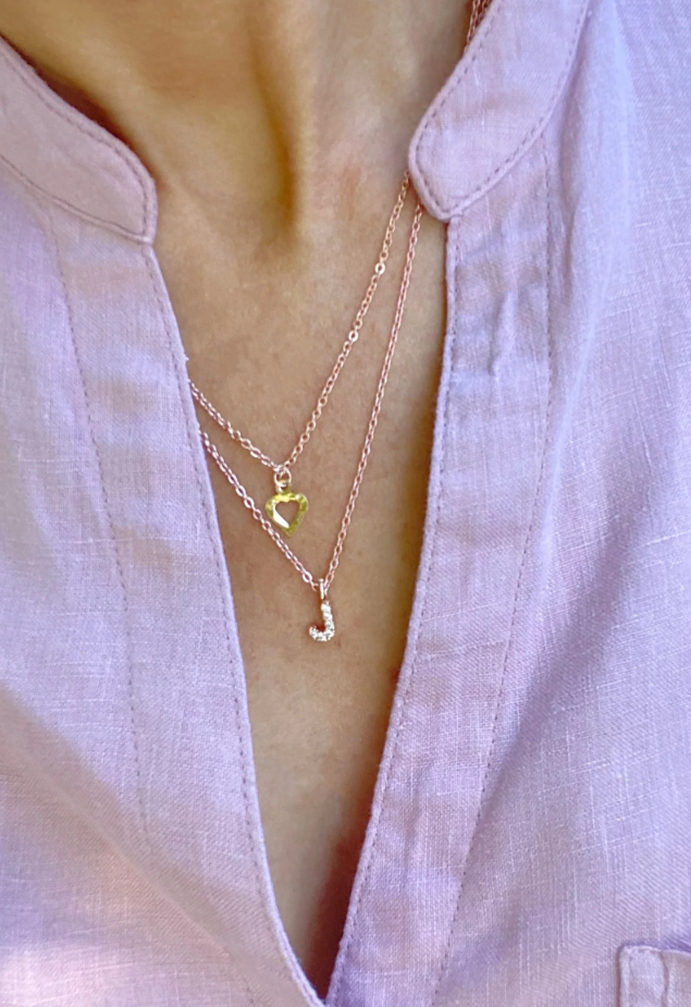 Blush &amp; Co Initial Pendant Necklace B
