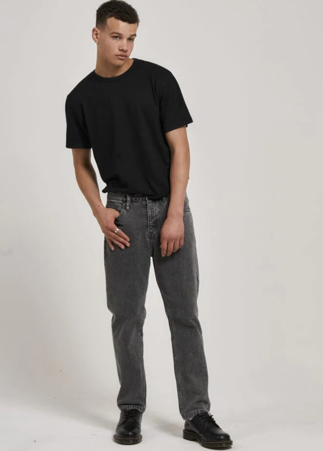 Thrills Unchopped Denim Jean Asphalt Grey