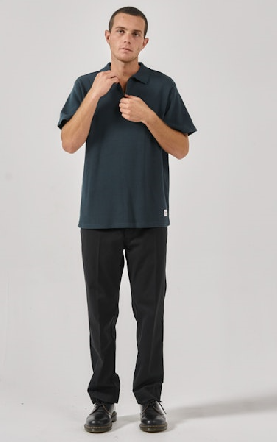 Thrills Existencial Waffle Quarter Zip Polo