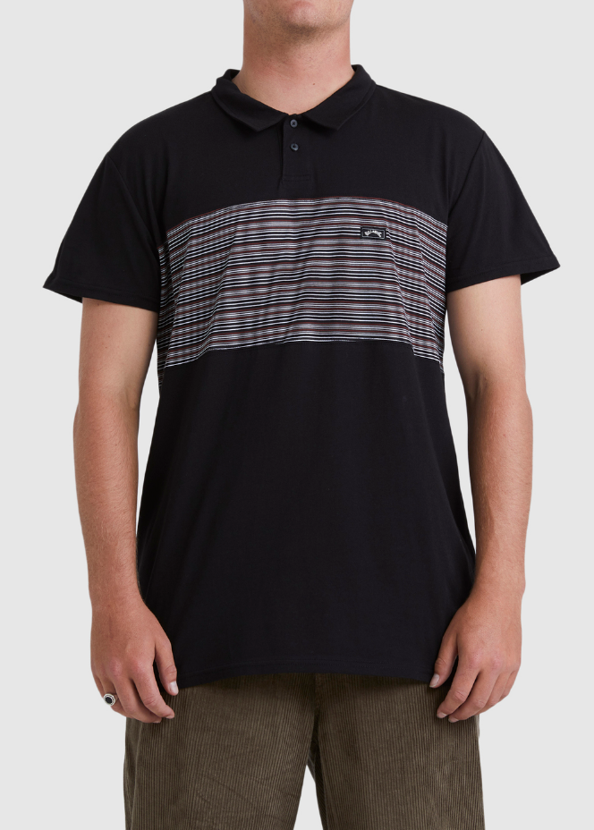 Billabong Banded Die Cut Polo BLK