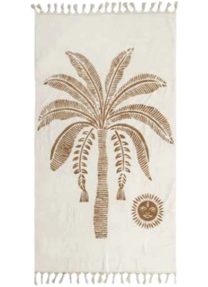 Tigerlily Palm Towel Coconut Sand