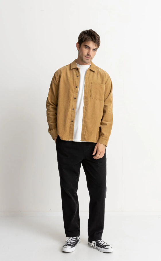 Rhythm Corduroy LS Shirt Camel