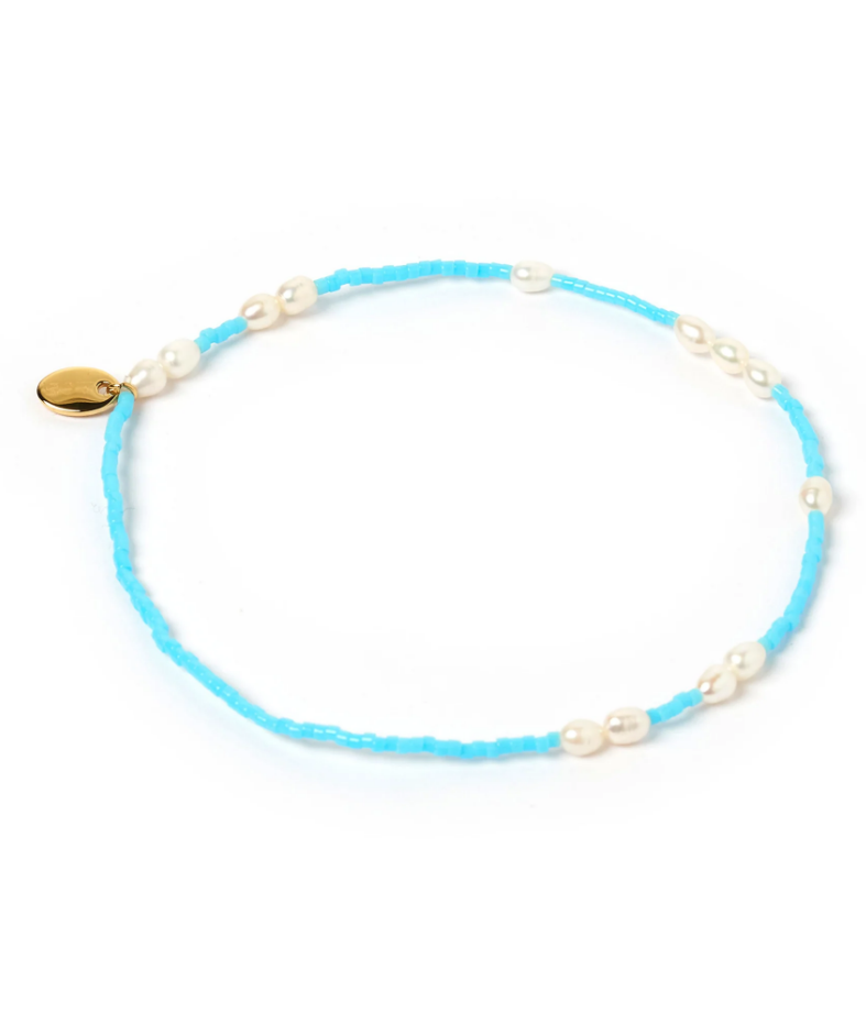 Arms Of Eve Poppy Pearl & Glass Beaded Anklet