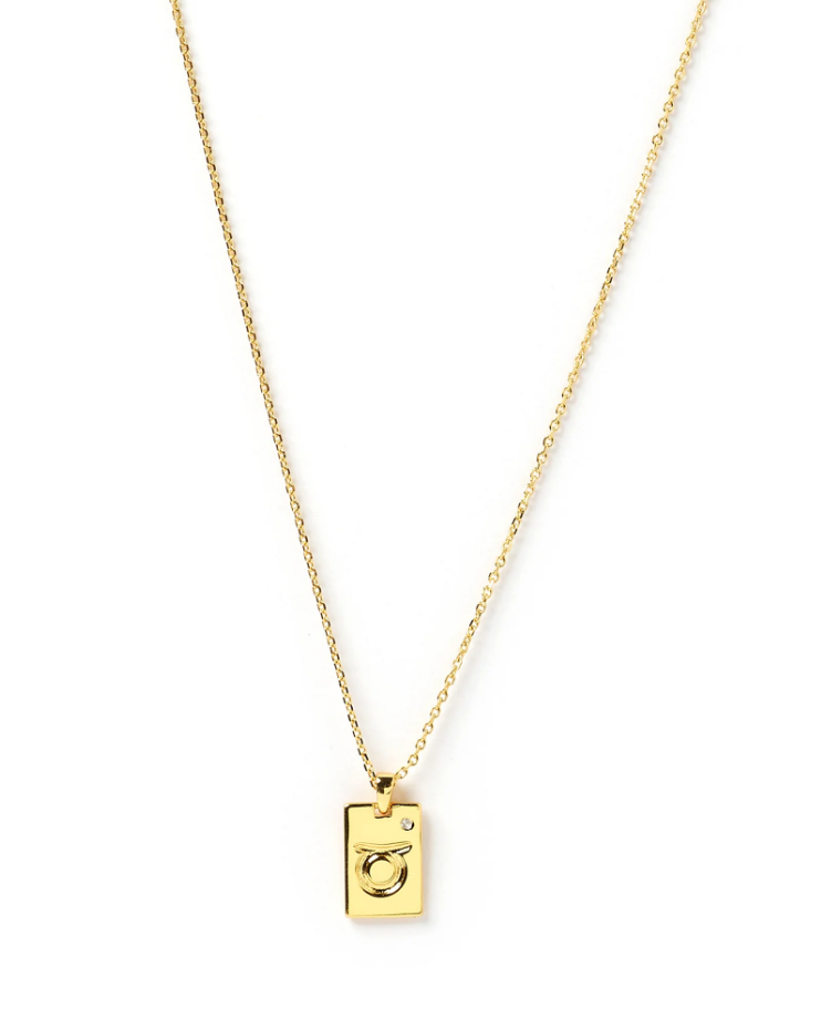 Arms of Eve Zodiac Gold Tag Necklace