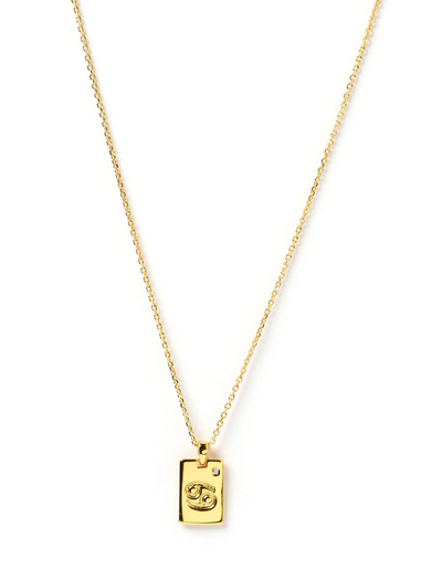 Arms of Eve Zodiac Gold Tag Necklace