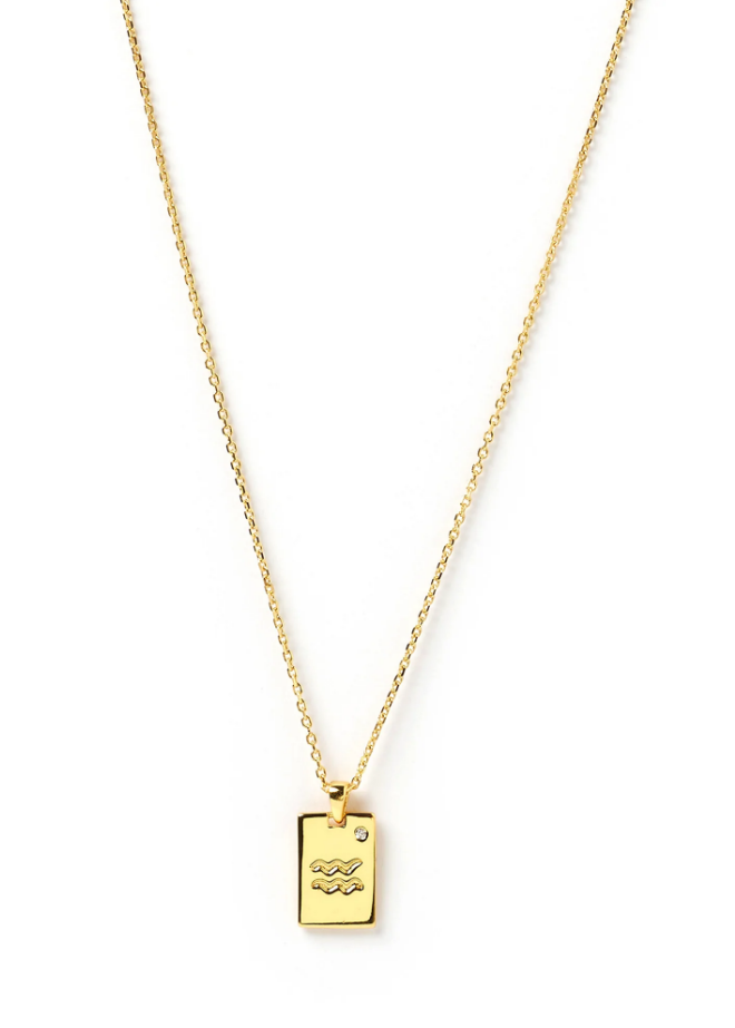 Arms of Eve Zodiac Gold Tag Necklace