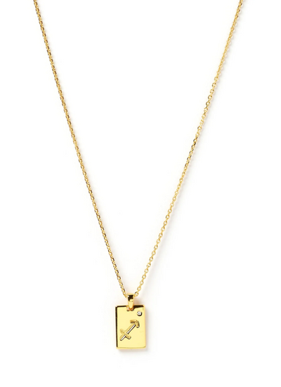 Arms of Eve Zodiac Gold Tag Necklace