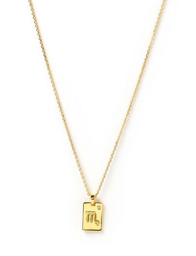 Arms of Eve Zodiac Gold Tag Necklace