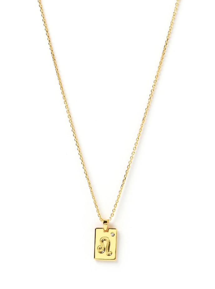 Arms of Eve Zodiac Gold Tag Necklace