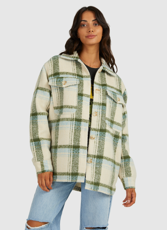 RVCA Valley Plaid Shacket