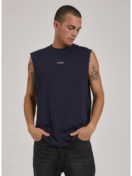 Thrills Minimal Thrills Merch Fit Muscle Tee - Station Navy