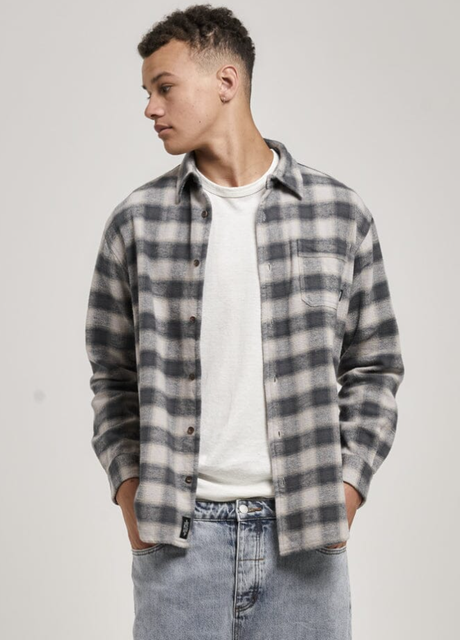 Thrills Barrio Flannel Shirt Petrol