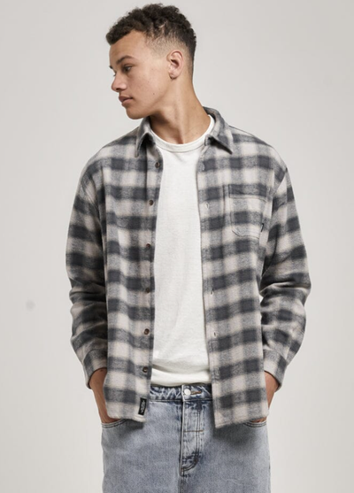 Thrills Barrio Flannel Shirt Petrol