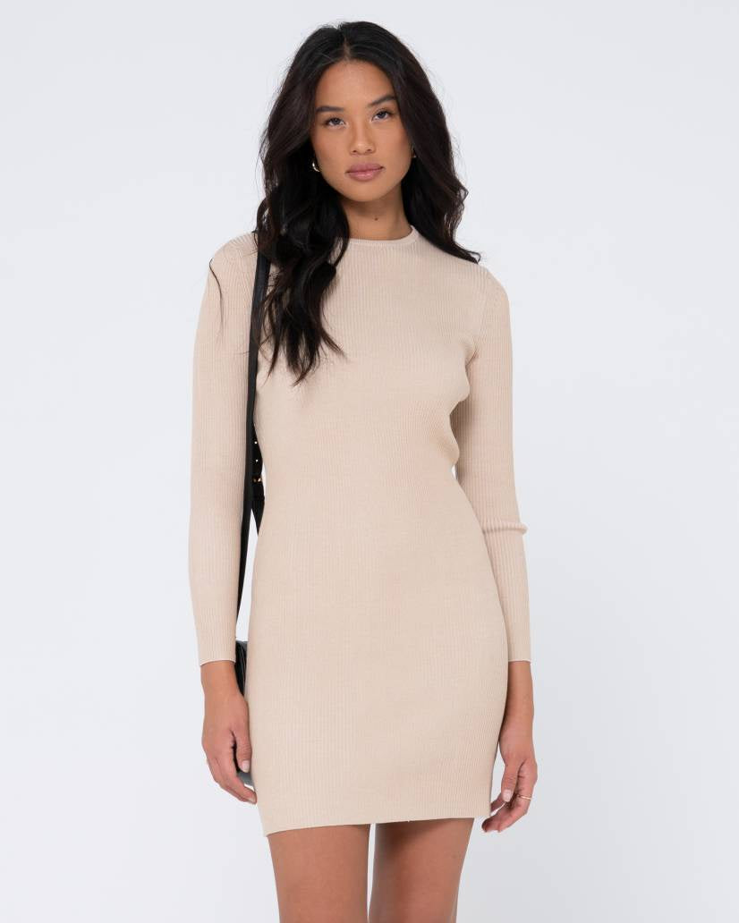 Rusty Solace Long Sleeve Knitted Dress