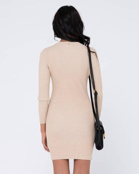 Rusty Solace Long Sleeve Knitted Dress