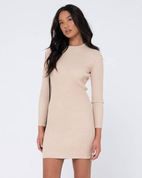 Rusty Solace Long Sleeve Knitted Dress