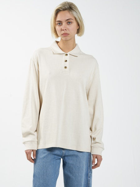Thrills Logan Rugby Polo - Unbleached