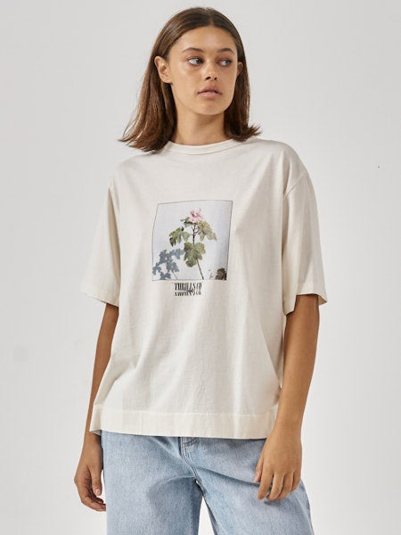 Thrills Come Enjoy Reality Box Tee - Heritage White