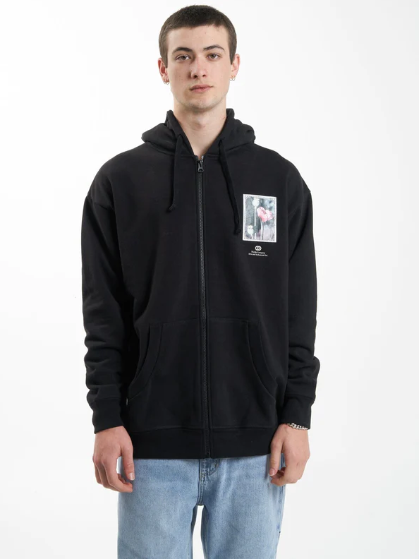Thrills Cortex Zip Hood Fleece - Black
