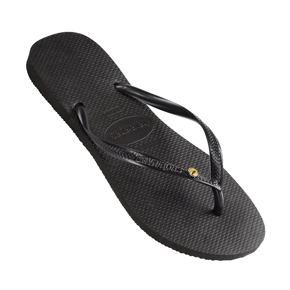 Havaianas Slim Coloured Crystal SW II Black/Sunflower