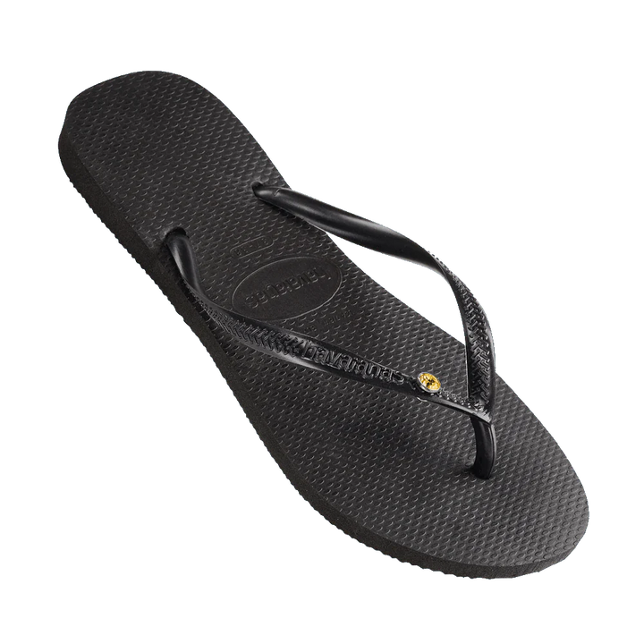Havaianas Slim Coloured Crystal SW II Black/Sunflower