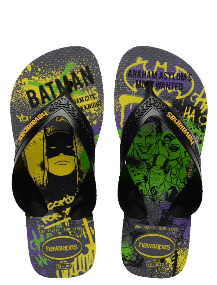 Havaianas Kids Max Heroes Steel Grey/Black Toddler