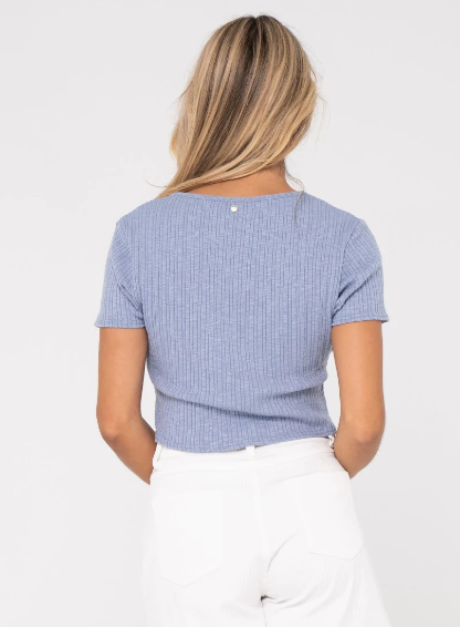 Rusty Simmer Crop Top Celestial Blue