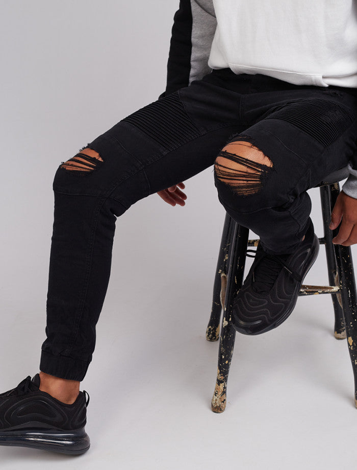 Silent Theory Strung Out Moto Cuffed Jean