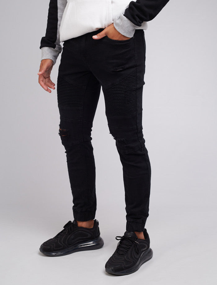 Silent Theory Strung Out Moto Cuffed Jean