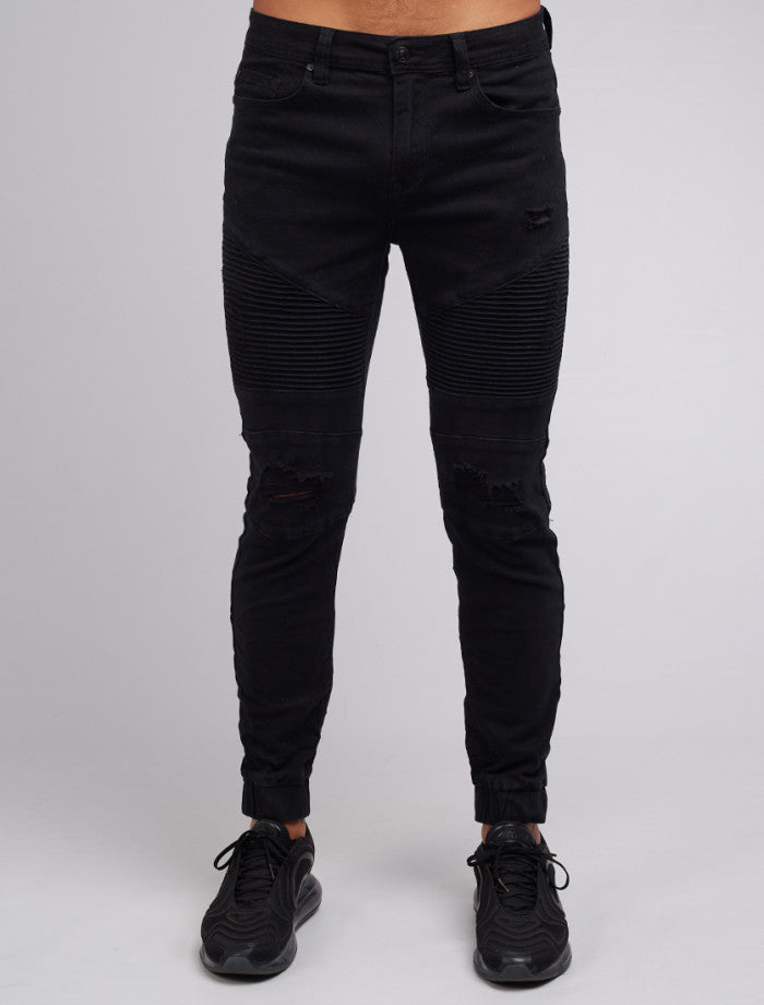 Silent Theory Strung Out Moto Cuffed Jean
