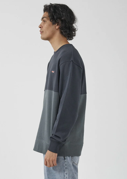 Thrills Knowledge Oversize Panel Crew Fleece Total Eclipse