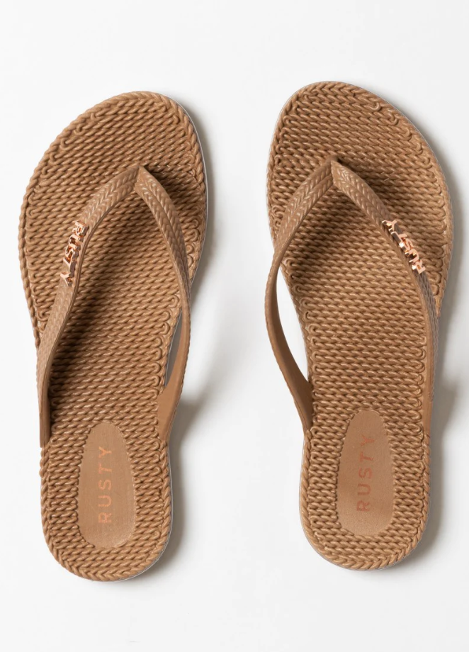 Rusty Flippin Thong Latte/Rose Gold