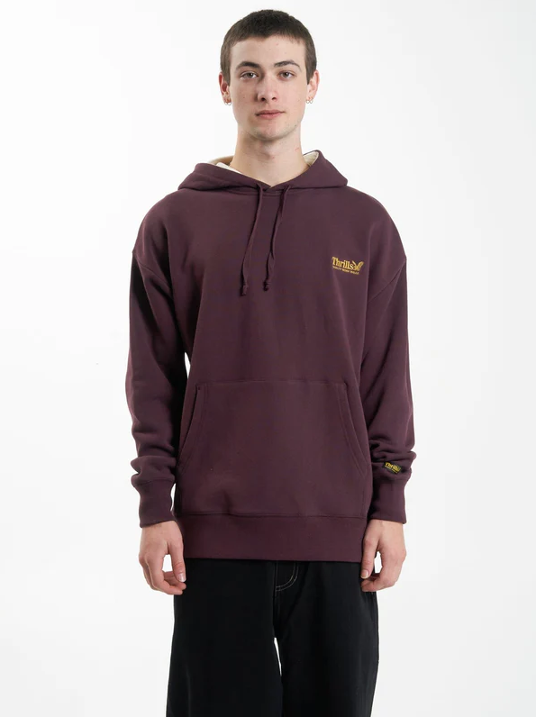 Thrills Union Slouch Pull On Hood - Wine